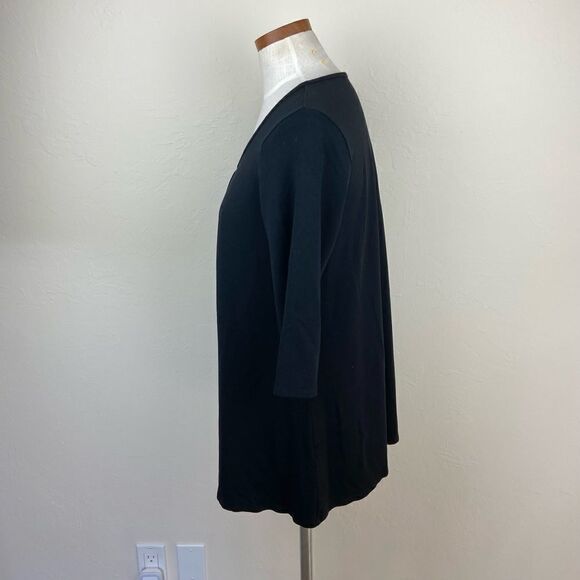 Eileen Fisher 3/4 Sleeve Scoop-Neck Top - Picture 4 of 6